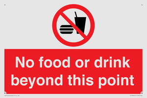 No food or drink beyond this point